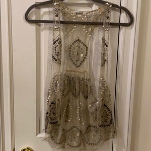 Anthropologie Sequin Vest
